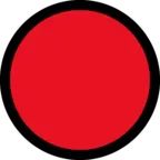 Großer roter Kreis