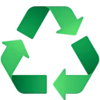 Schwarzes Universal-Recycling-Symbol