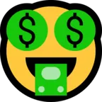 Geld-Mund-Gesicht